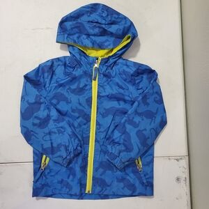 Children's Blue Dinosaur Print Windbreaker/Raincoat